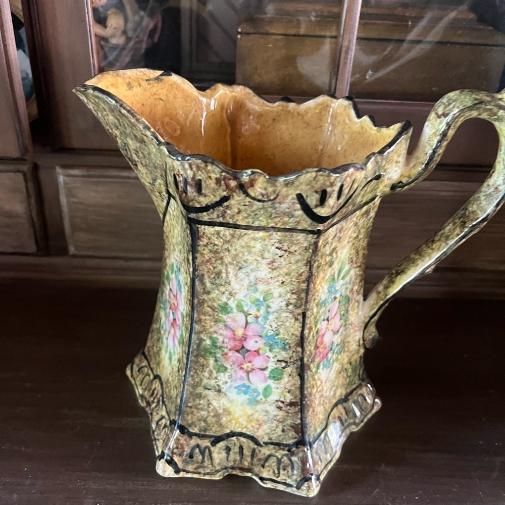 Floral Ceramic Pitcher - Picture 2 of 5